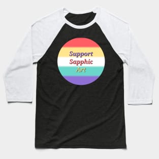 Support Sapphic Art Baseball T-Shirt